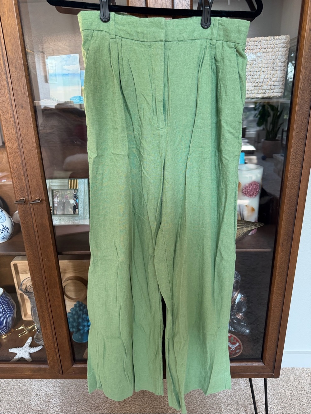 Abercrombie & Fitch Light Green Wide Leg Pants